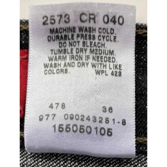 Levis 505 Nouveau Women's Size 8 (31x30) Low Rise Straight Stretch Jeans Black - Picture 11 of 11